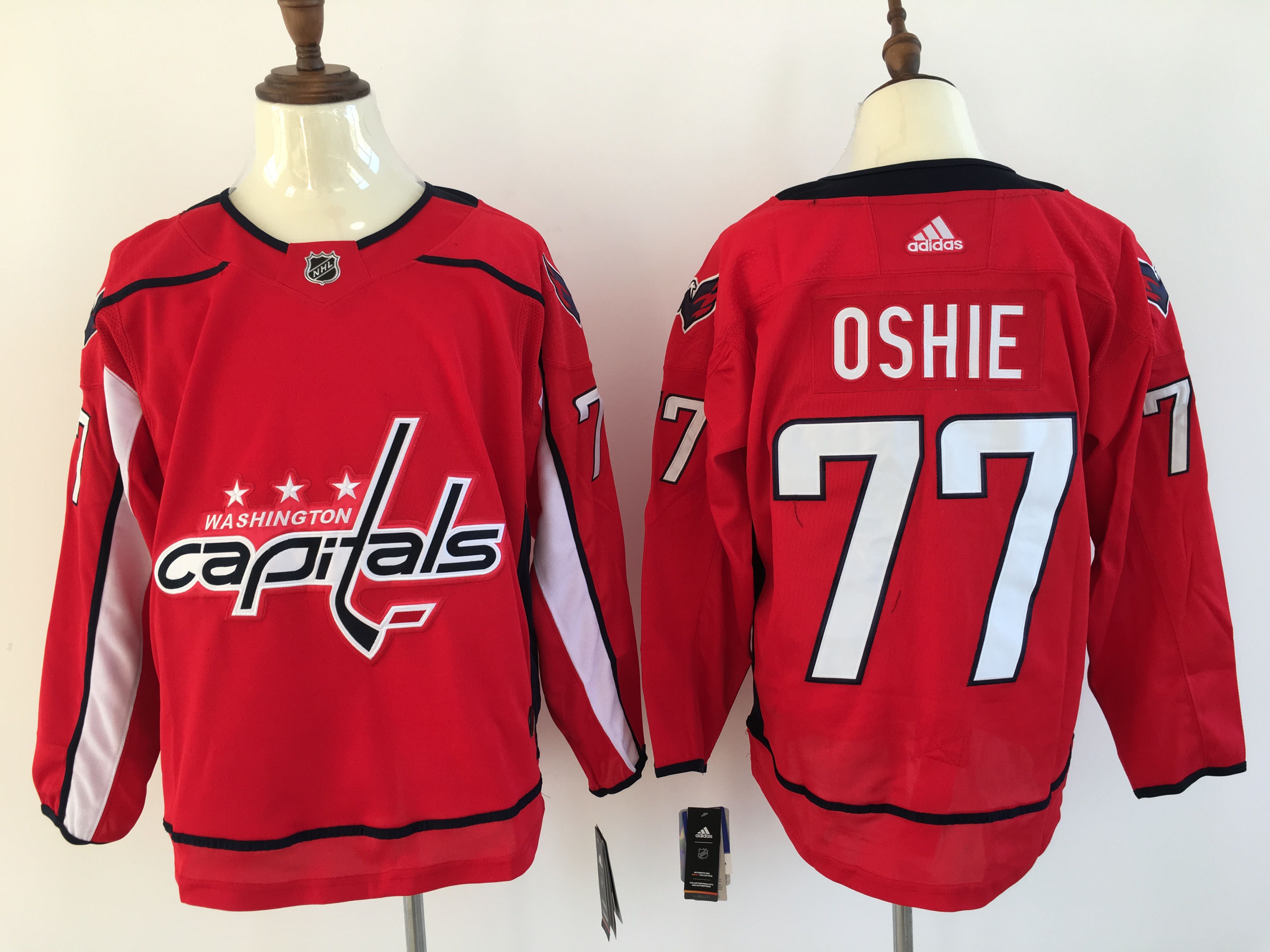 Men Washington Capitals #77 Oshie red Adidas Hockey Stitched NHL Jerseys